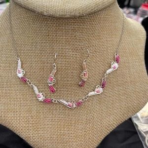 Pink Guns  jewelry set